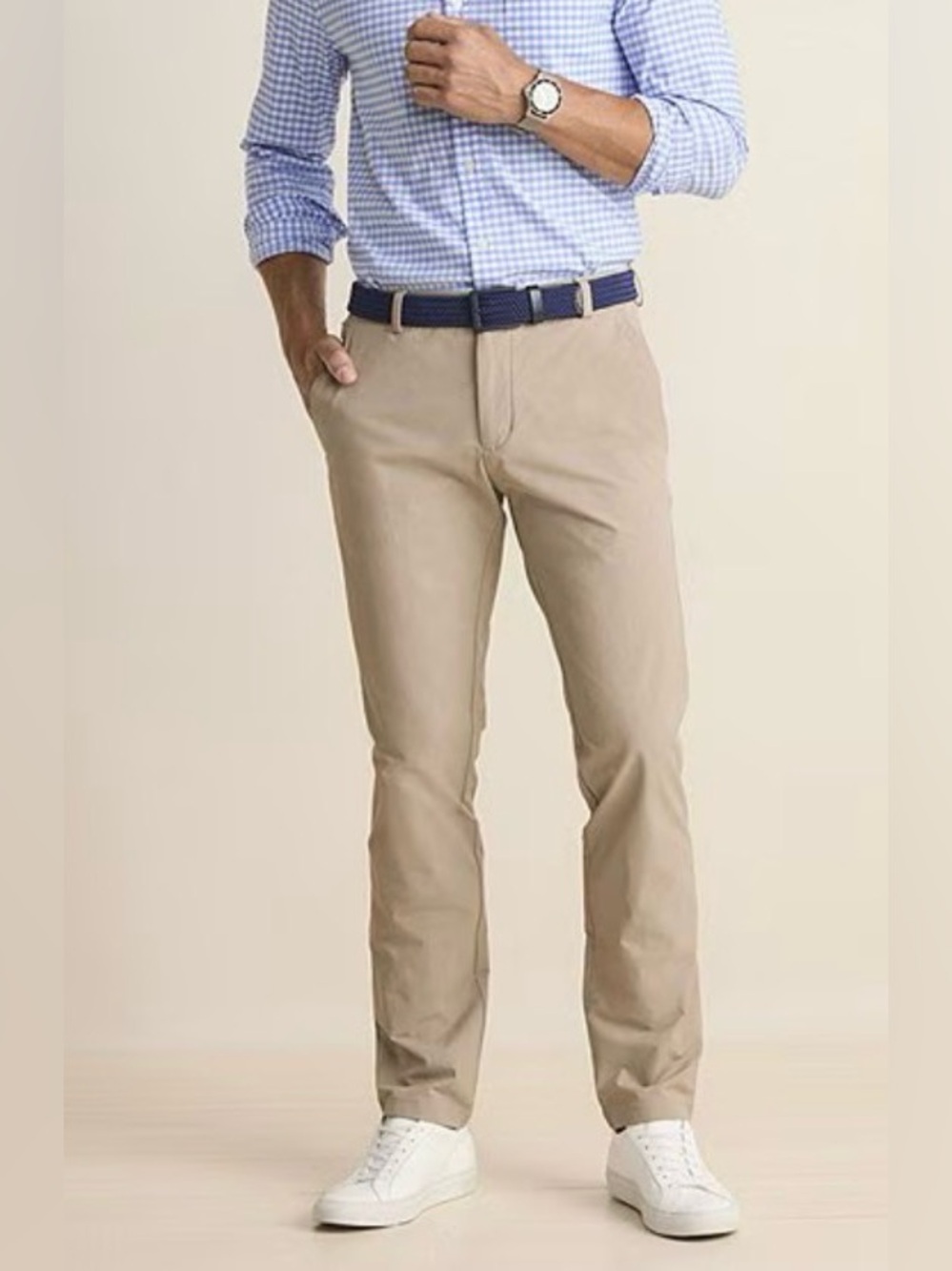 Mens Vineyard Vines On The Go Stretch Pant, Like New! 36x32, Khaki,